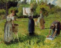 Pissarro, Camille - Laundresses at Eragny